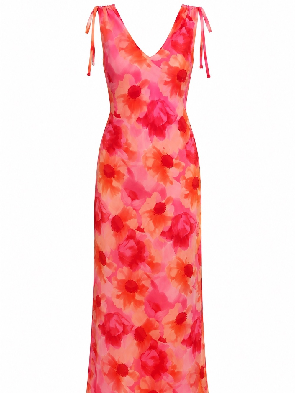 Studio Y red & orange maxi floral dress